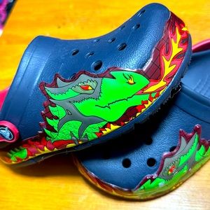 Toddler Light up Crocs with Dragons